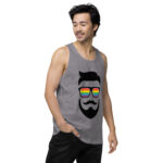 Beared LGBTQ Men’s premium tank top - Image 44