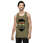Beared LGBTQ Men’s premium tank top - Image 33