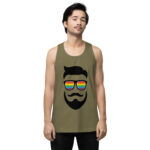 Beared LGBTQ Men’s premium tank top - Image 32