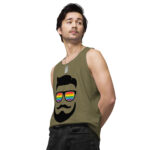 Beared LGBTQ Men’s premium tank top - Image 35