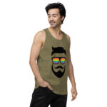 Beared LGBTQ Men’s premium tank top - Image 34