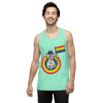 Astronaut For LGBTBQ Men’s premium tank top - Image 58