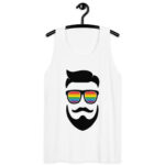 Beared LGBTQ Men’s premium tank top - Image 6