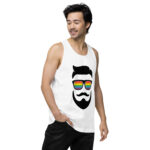 Beared LGBTQ Men’s premium tank top - Image 63