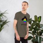 Be Yourself LGBTQ Funny Rainbow Bee Short-Sleeve Unisex T-Shirt - Image 25