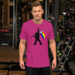 Big Foot with LGBTQ Flag Short-Sleeve Unisex T-Shirt - Image 12