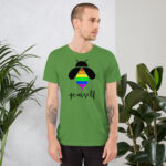 Be Yourself LGBTQ Funny Rainbow Bee Short-Sleeve Unisex T-Shirt - Image 36