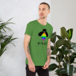 Be Yourself LGBTQ Funny Rainbow Bee Short-Sleeve Unisex T-Shirt - Image 37
