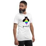 Be Yourself LGBTQ Funny Rainbow Bee Short-Sleeve Unisex T-Shirt - Image 2